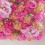 Fondo de pared de flores artificiales Panel de rosas de seda 1.15 pies 4