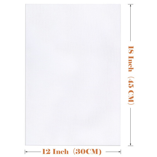 Ύφασμα Aida Cloth14Count Cross Stitch, 6 τεμάχια λευκό βαμβακερό υλικό κεντήματος για 1