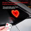 Luces ambientales inalámbricas recargables con forma de corazón brillante para ventanas de coche con panel solar triangular 5
