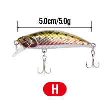 Esca artificiale da nuoto con coda a paletta, 5 g/5 cm, con ami.