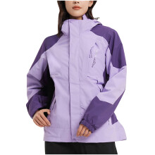 Women's Detachable Hood Waterproof Windproof Thickened 3-in-1 Jacket Outdoor Sports Warm Coat Long-Sleeve Hooded Casual Coat Jacket