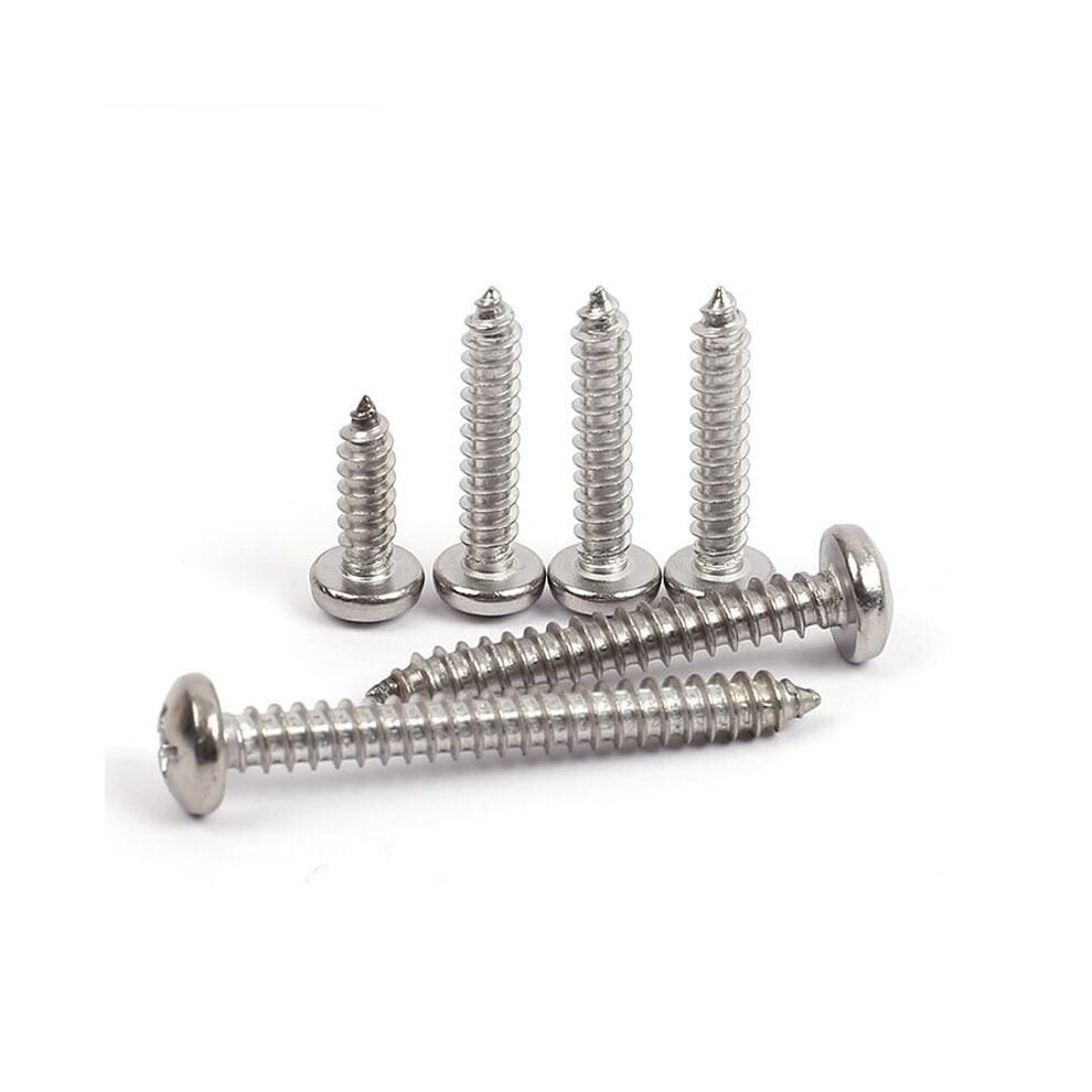 316 Stainless Steel Self-Tapping Pan Screw Phillips Fasteners Wood Screws Round Head Screw M4.2 M4.8 M5.5 M6.3 9071309021929