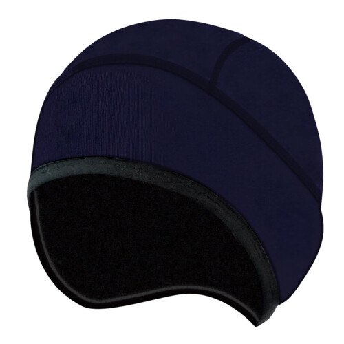 Navy Blue Polyester Winter Skull Cap for Cycling
