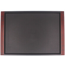 Bandeja de servir de polipropileno negro de 38x24 cm.
