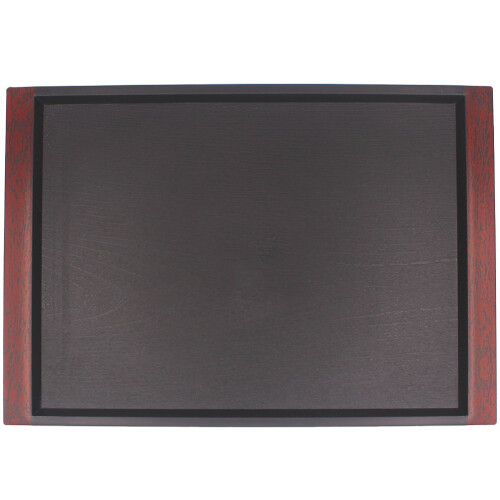 Schwarzes Serviertablett aus Polypropylen, 38 x 24 cm