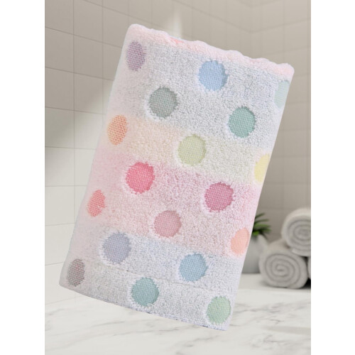 Prosop de mână absorbant, cu model colorat, puncte, pachet de 1