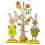 centre de table lapin en bois pour Pâques 1