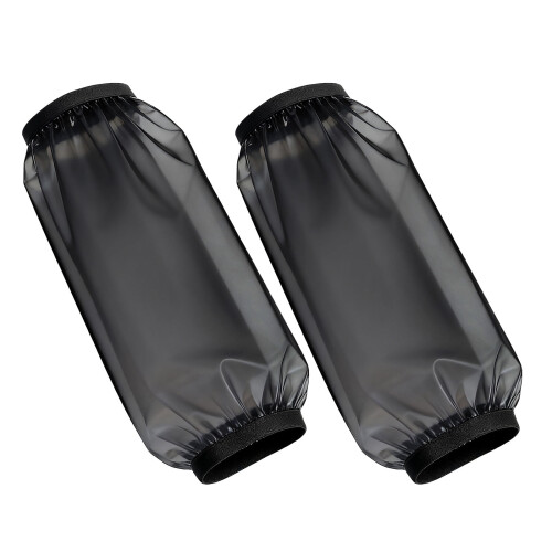 Transparente, elastische Armstulpen, wasserdicht, 2 Stück