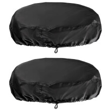 Rain Barrel Dust Cover Black Oxford Cloth 2 pcs