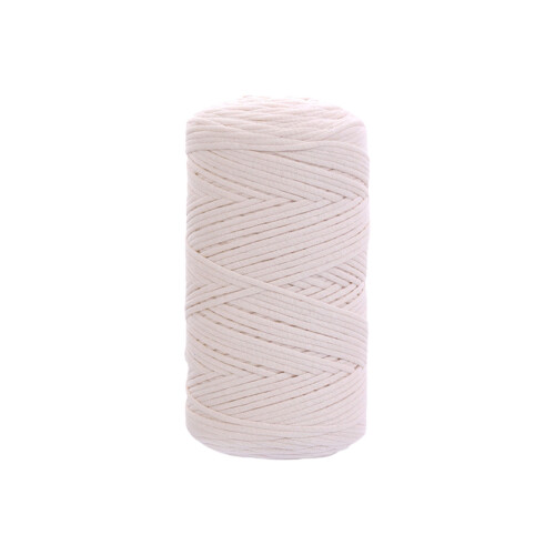 Fio de algodão ao leite macio 3mm 250g