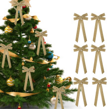 lazos navideños de terciopelo para árbol, corona y envoltorio de regalo.