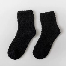 Snoepkleurige pluizige sokken voor dames, tot halverwege de kuit, warme slaapsokken