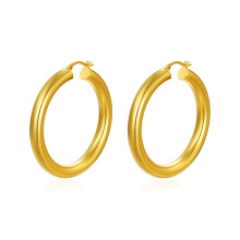 Silver Minimalist Hoop Earrings – Large, Lightweight, Hypoallergenic Hoops for Women (30mm, 40mm, 50mm, 60mm, 70mm)