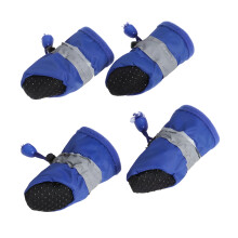 Waterproof Dog Booties Anti-Slip XS Blue4Pcs