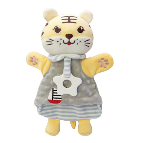 Couverture de réconfort pour bébé avec marionnette - Jouet de dentition doux pour bébé