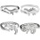 Dinosauriringar Justerbara Legering Silver4st 1