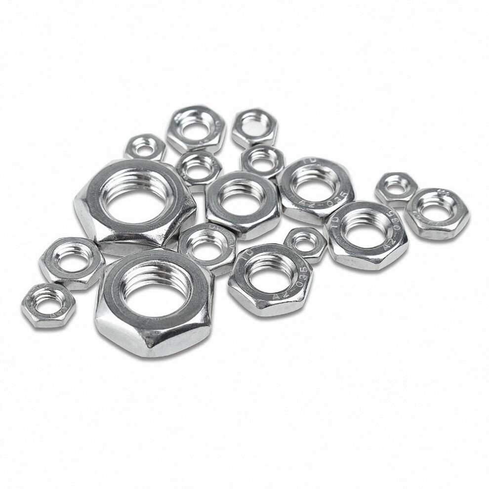 1-20Pcs Din439 304 Stainless Steel Hexagonal Nut Thin Hex Nuts M3 M4 M5 M6 M8 M10 M12 M14 M16 M18 M20 9555307535553