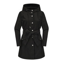 Damen-Kapuzenjacke, einfarbig, wasserdicht, mit Gürtel, leicht, lässig, locker, winddicht, langärmelig, Lederjacke mit Kapuze, stilvoll und