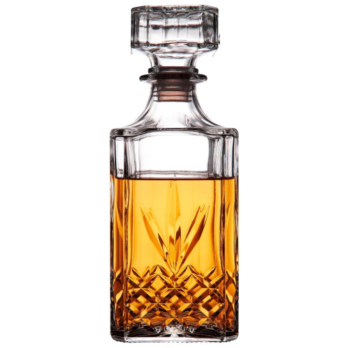 Whiskeykaraf met stop, vintage glas, 9 liter