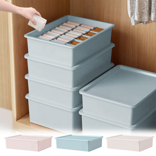 Contenitore per biancheria intima con coperchio e divisori