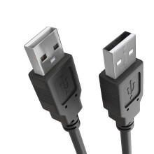 USB A til A-kabel USB2.0 1,8 m svart
