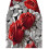 Runner da tavola 3D con rose rosse e argento – Lavabile, Nero 1