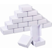 Witte mini kartonnen geschenkdoosjes 2,2 x 2,2 x 1 inch 100 stuks