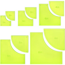 Acryl oogsjabloonset 2-6 inch 5 stuks