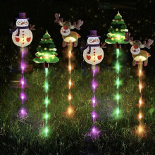 Vonkajšie vodotesné solárne vianočné LED svetlá, balenie 6 kusov