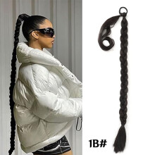 22-40 inches Braided Synthetic Ponytail Extensions Secure Elastic Band Instant For Halloween Costumes Hair Accessories