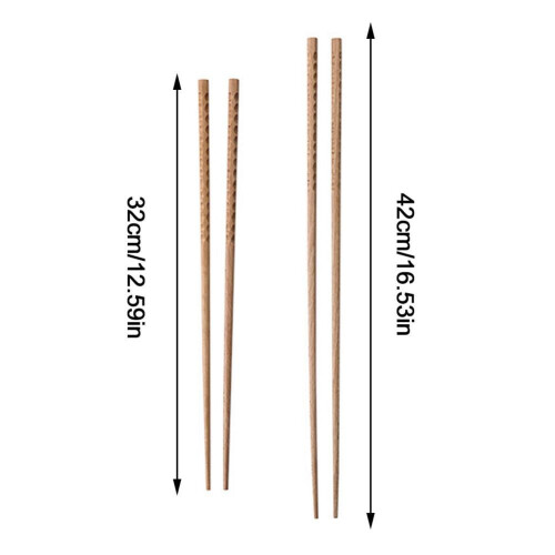 Ξύλινα ξυλάκια για χοτ ποτ, ζευγάρι 32cm & 42cm 1