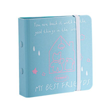 Album fotografico con 40 tasche, copertina in PP a 3 anelli e cartoncini da 7,6 cm.