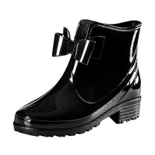 Women Rain Shoes Waterproof Shoes Comfortable Light Ankle Rain Boots Frosted Outdoor Rain Boots Lightweight Grippy and Fashion