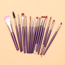Ensemble de pinceaux de maquillage à poils en nylon, 15 pièces
