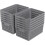 12 Packs Large Plastic Storage Basket, Plastic Baskets for Organizing, Gray 1