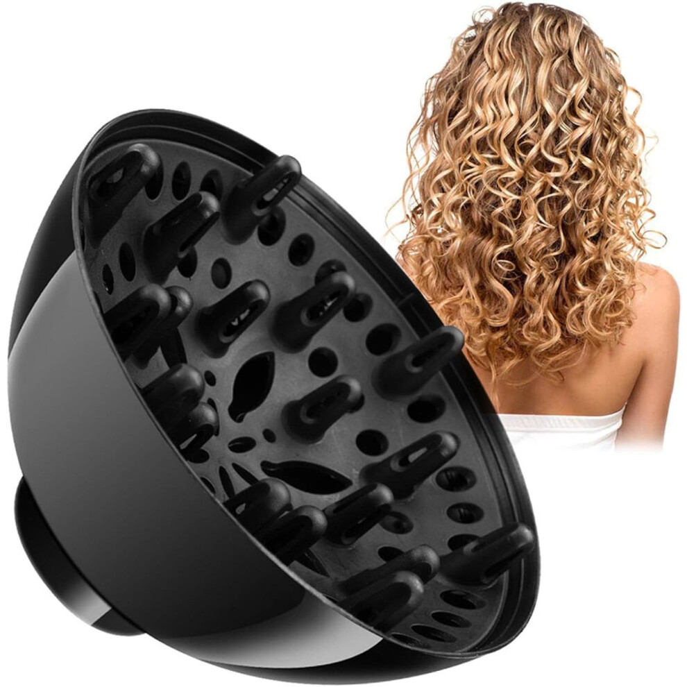 Universal Diffuser Hair Dryer Attachment,Quick Drying Hair Adaptable for Blow Dryers Diffuser Hair Universal for Curly Hair Hair Care Hair Dryer (1)