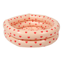 Inflatable Pool for Adults Beige Portable Tub with Easy Setup and Foldable Storage