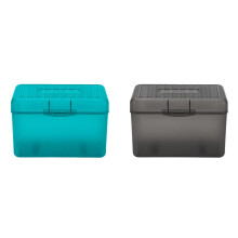 Witspace 3x5" Index Card Box – Plastic Organizer for Index, Note, Flash, Recipe & Address Cards (Colorful)