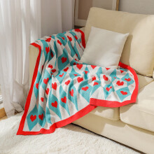Bohemian Style Knitted Sofa Blanket,Oversized Soft Throw for Lounge & Bedroom