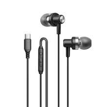 Ergonomiske USB-C-hodetelefoner med 120 cm flokefri kabel