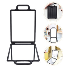 Black Folding Hairdresser Back View Mirror Double Sided Portable Salon Handheld Mirror