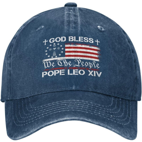 Dios bendiga al Papa León XIV Gorra de algodón unisex estilo "Dad Hat"