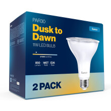 Ampoule crépusculaire Sunco PAR30, 11 W = 75 W, 850 lm, blanc chaud 2700 K, non dimmable, cellule photoélectrique, homologuée UL, lot de 2 –