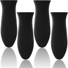 4PCS Silicone Hot Handle Holders, Heat-Resistant Pot Handle Sleeves, Reusable Non-Slip Grip Covers for Cast Iron & Metal Cookware – Compatible with