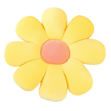 Coussin de sol marguerite, 37 cm, jaune, pour salle de classe, canapé, lit – Décoration rentrée des classes
