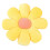 Μαξιλάρι δαπέδου Daisy Flower, κίτρινο μαξιλάρι καθίσματος 14,5" για τάξη, καναπέ, 1