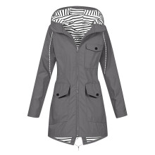 Jachetă de piele cu glugă, culoare solidă, impermeabilă, cu curea, ușoară, casual, lejeră, cu mânecă lungă, cu glugă, elegantă și
