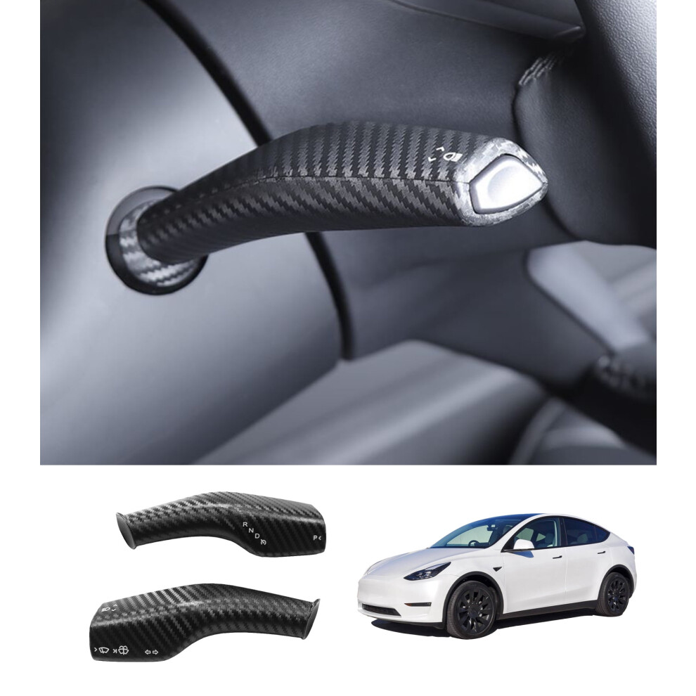 Gear Shift Cover Accessories For 2017-2023 Tesla 3 Except Highland, 2020-2025 Tesla Y Matte Carbon Black 9558633916966