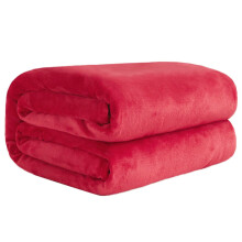 Cozy Fleece Throw Blanket for Couch, Bed, Travel & Camping – Ultra Soft, Warm, Lightweight, Plush Fuzzy Blanket (Red)