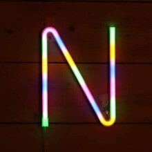 Letter Neon Lights, LED Neon Night Light Neon Lights Wall Decorative Night Light for Kids Bedroom Battery USB Operated Multicolor